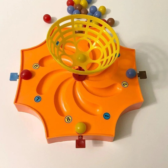 Vintage 1970s Bucket Ball Game Marx Toys Missing 1 Ball - Picture 9 of 12